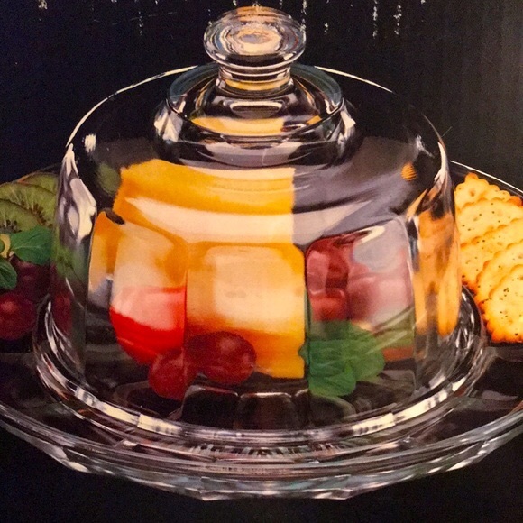 MCM NIB Crystal Cheese Service Platter - Picture 4 of 4